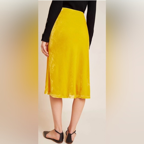 MAEVE by Anthropologie Kelly Velvet Midi Skirt - Picture 4 of 6